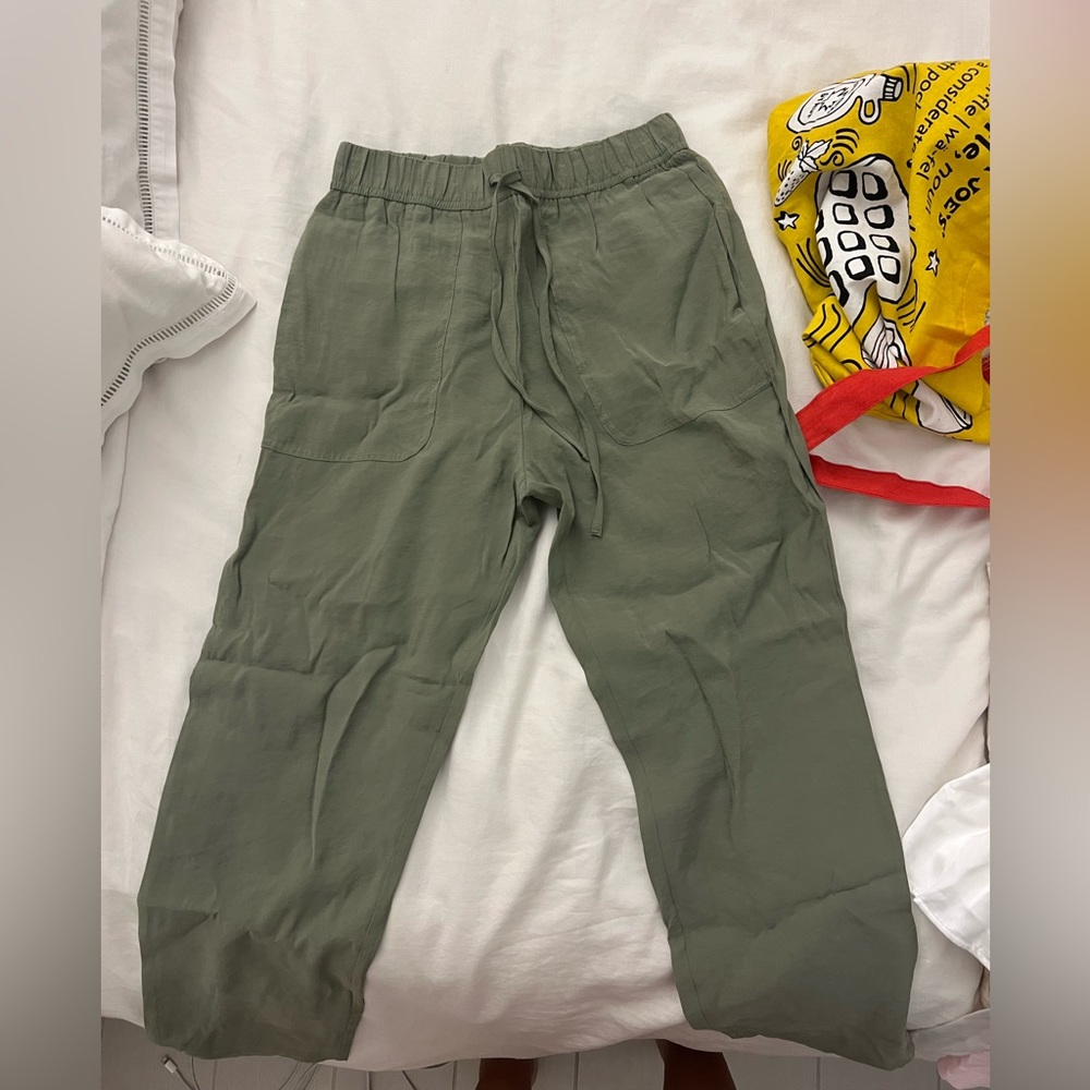 Green flowy pants